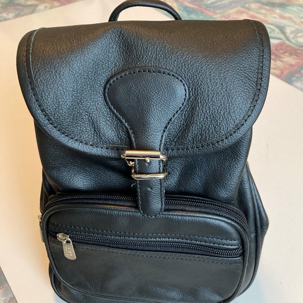 Amerileather Backpack Purse - Black - NWT